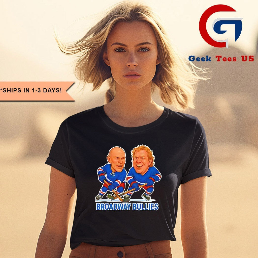 Mark Messier and Brian Leetch Broadway Bullies Hockey caricatures shirt