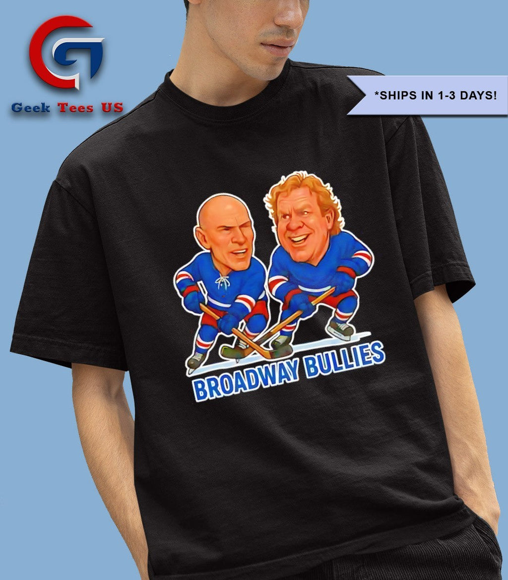 Mark Messier and Brian Leetch Broadway Bullies Hockey caricatures shirt