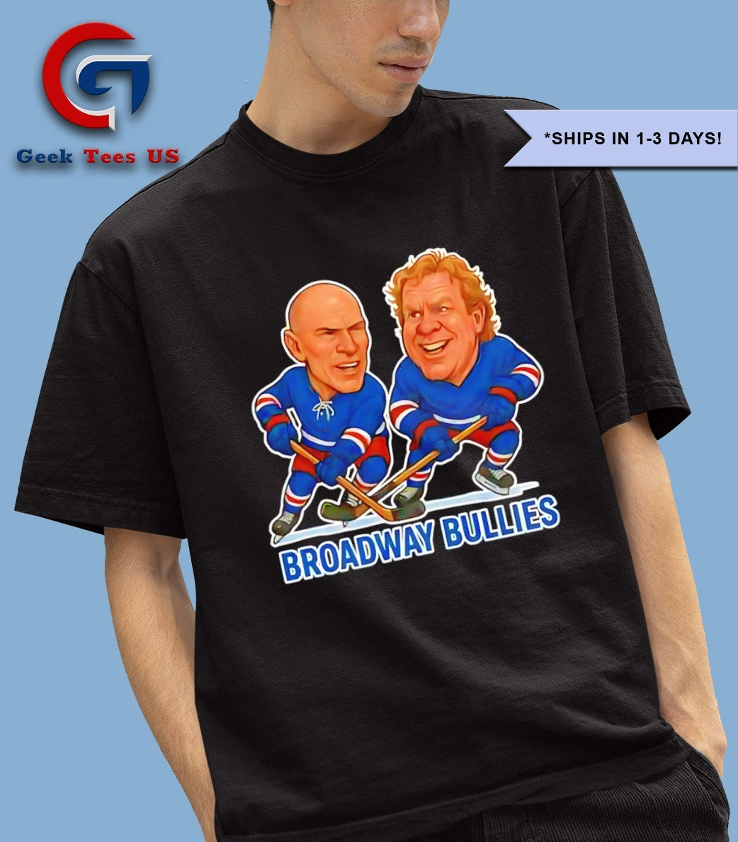 Mark Messier and Brian Leetch Broadway Bullies Hockey caricatures shirt
