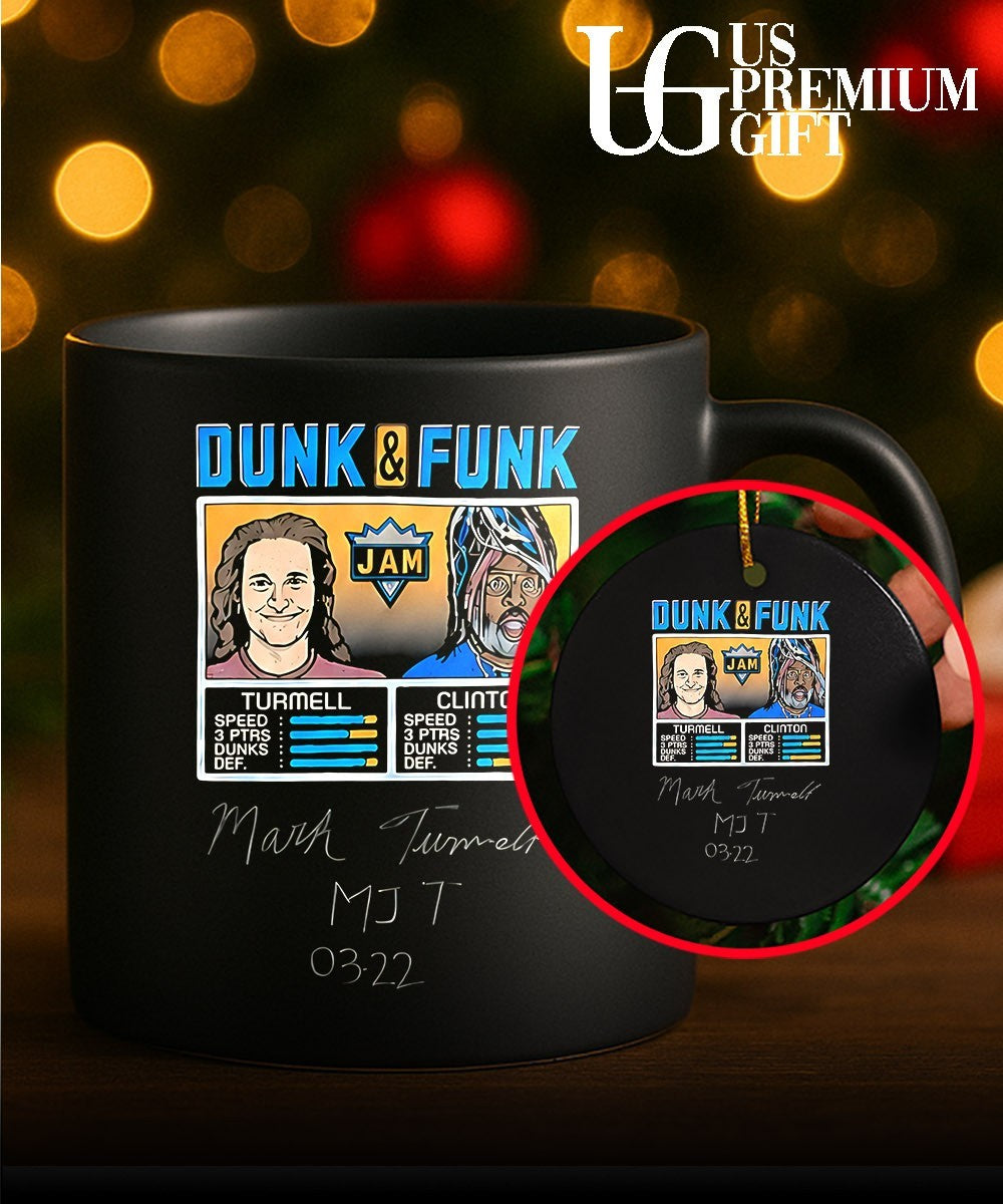 Mark Turmell George Clinton Dunk and Funk Jam Turmell Clinton Humorous signature graphic shirt