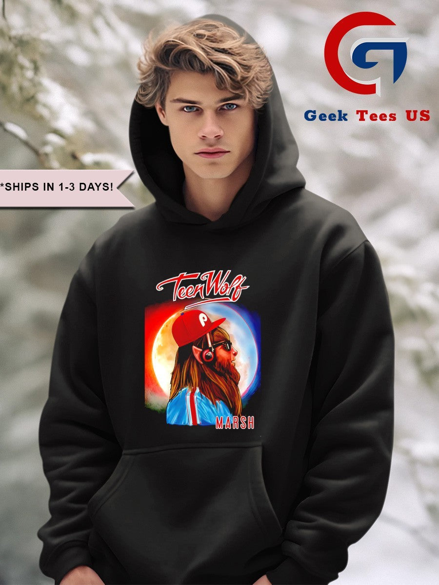 Marsh Teen Wolf Philadelphia Phillies baseball shirt