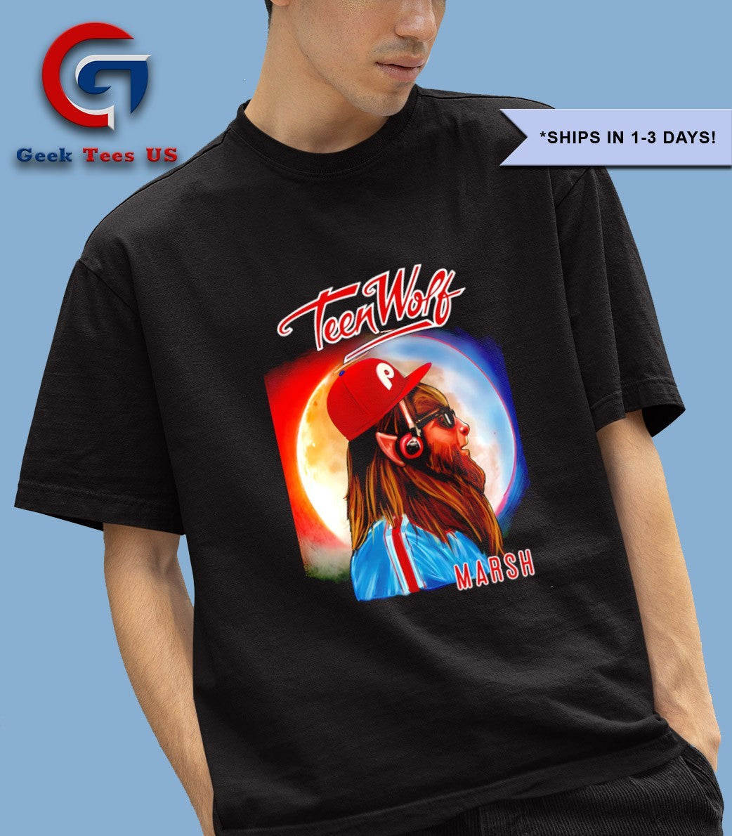 Marsh Teen Wolf Philadelphia Phillies baseball shirt