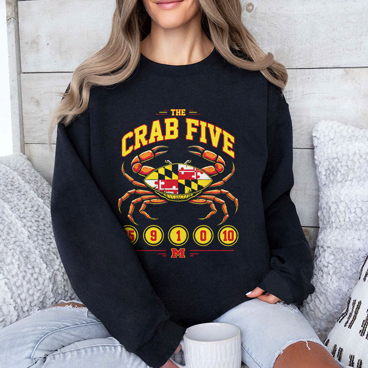 Maryland Basketball Crab Five Flag 25 9 1 0 10 T Shirt