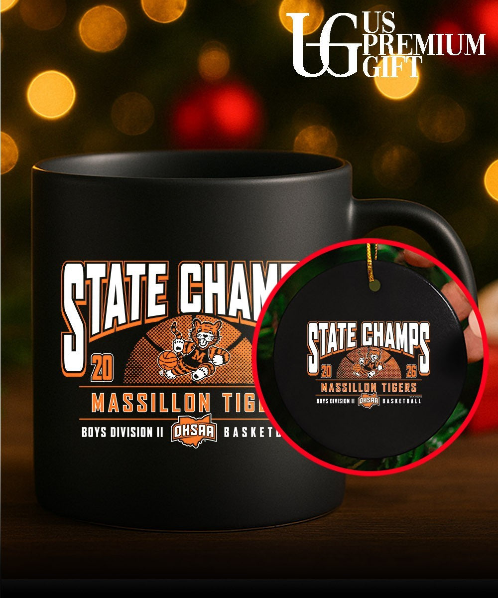 Massillon Tigers 2026 OHSAA Boys Basketball D2 State Champions shirt