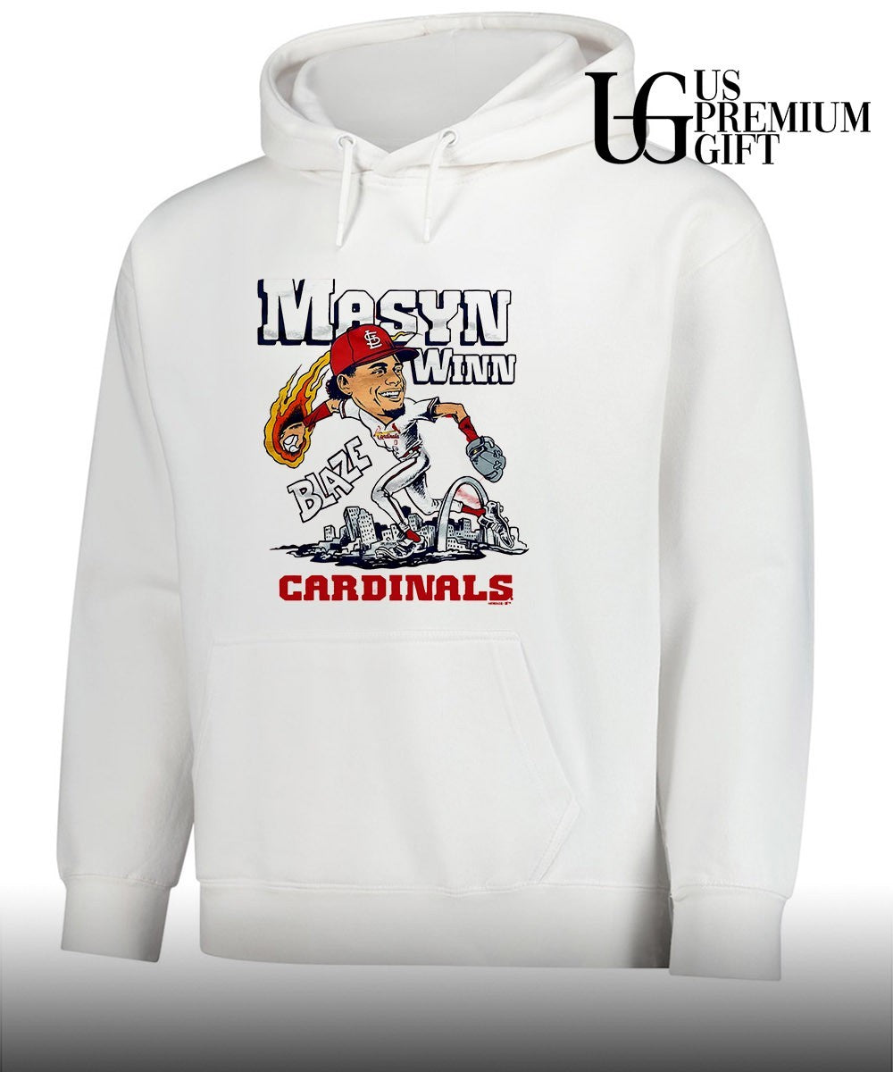Masyn Winn St. Louis Cardinals baseball Blaze caricature signature shirt