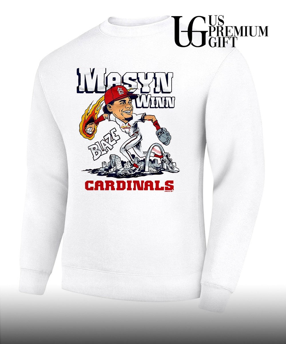 Masyn Winn St. Louis Cardinals baseball Blaze caricature signature shirt