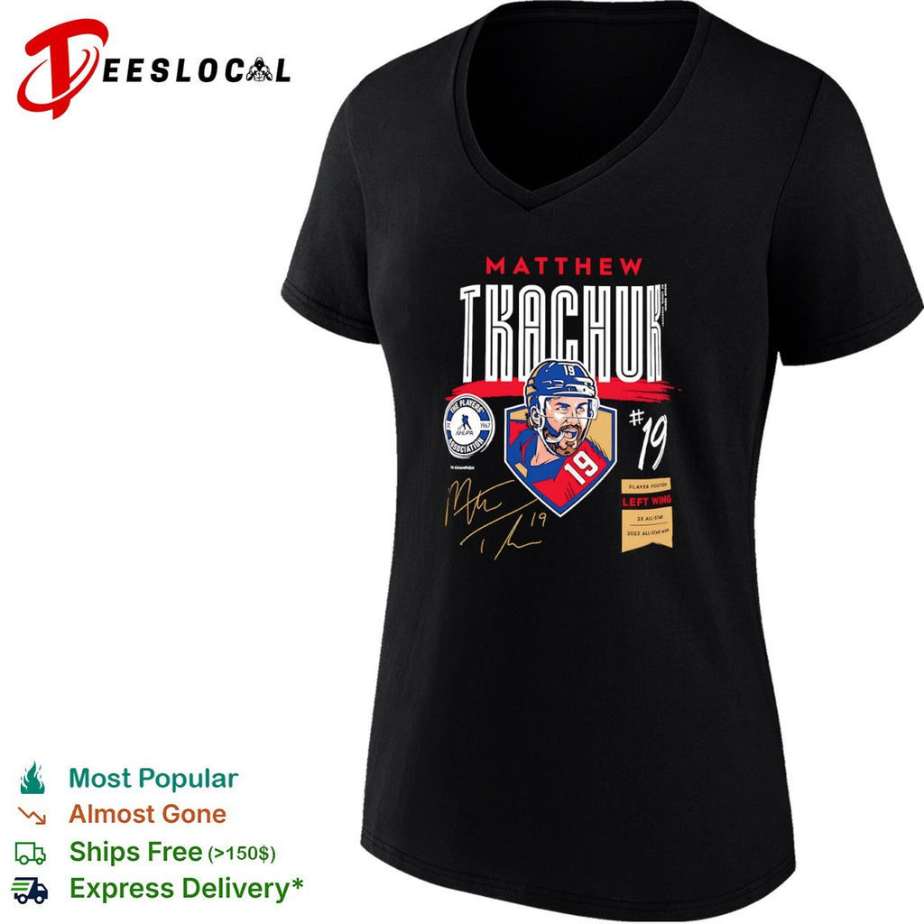 Matthew Tkachuk No19 Florida Panthers Left Wing Signature shirt