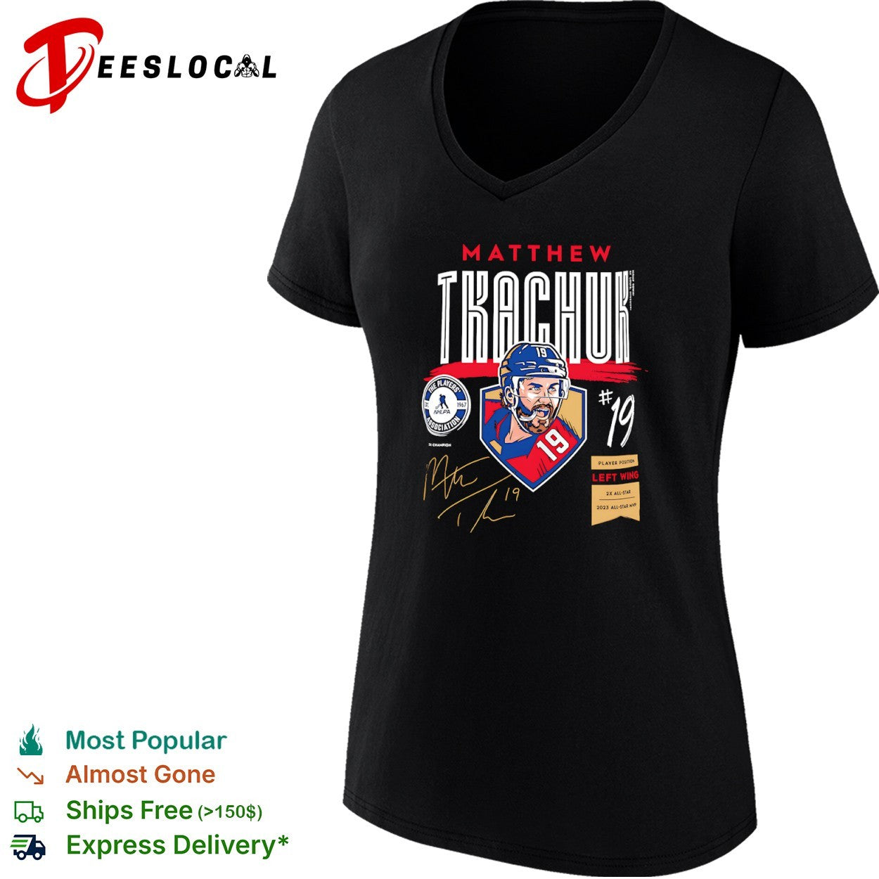 Matthew Tkachuk No19 Florida Panthers Left Wing Signature shirt