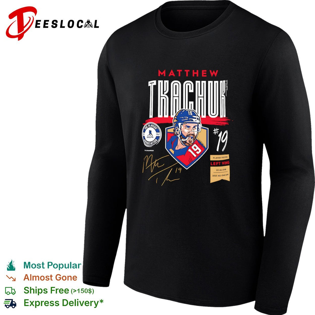 Matthew Tkachuk No19 Florida Panthers Left Wing Signature shirt