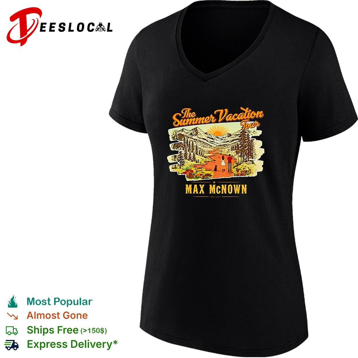 Max McNown the summer vacation tour mountains shirt