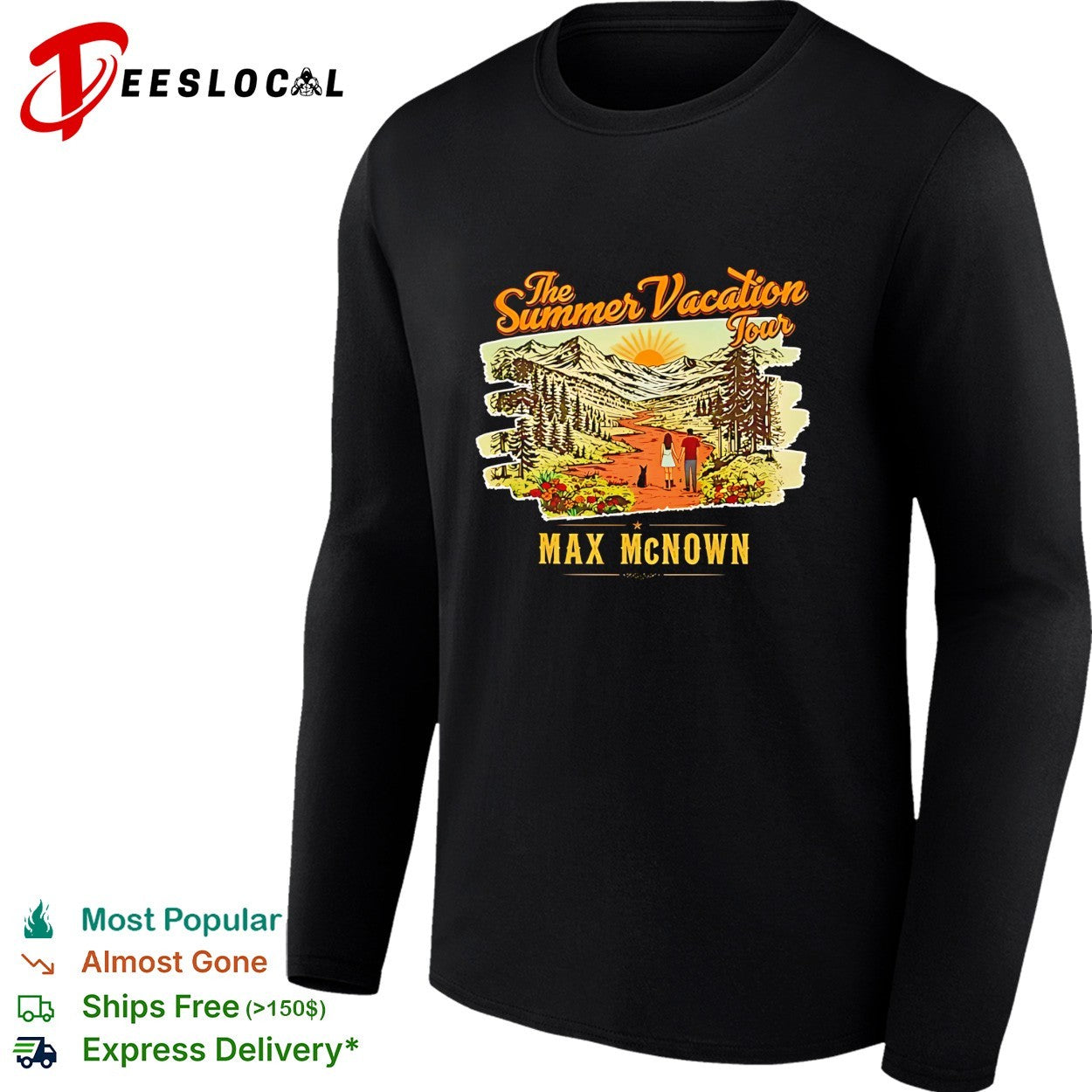 Max McNown the summer vacation tour mountains shirt