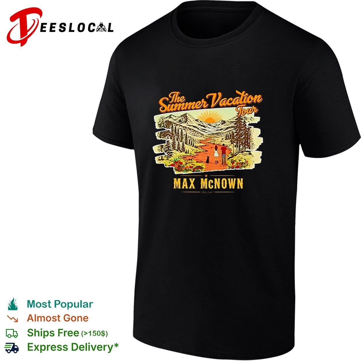 Max McNown the summer vacation tour mountains shirt