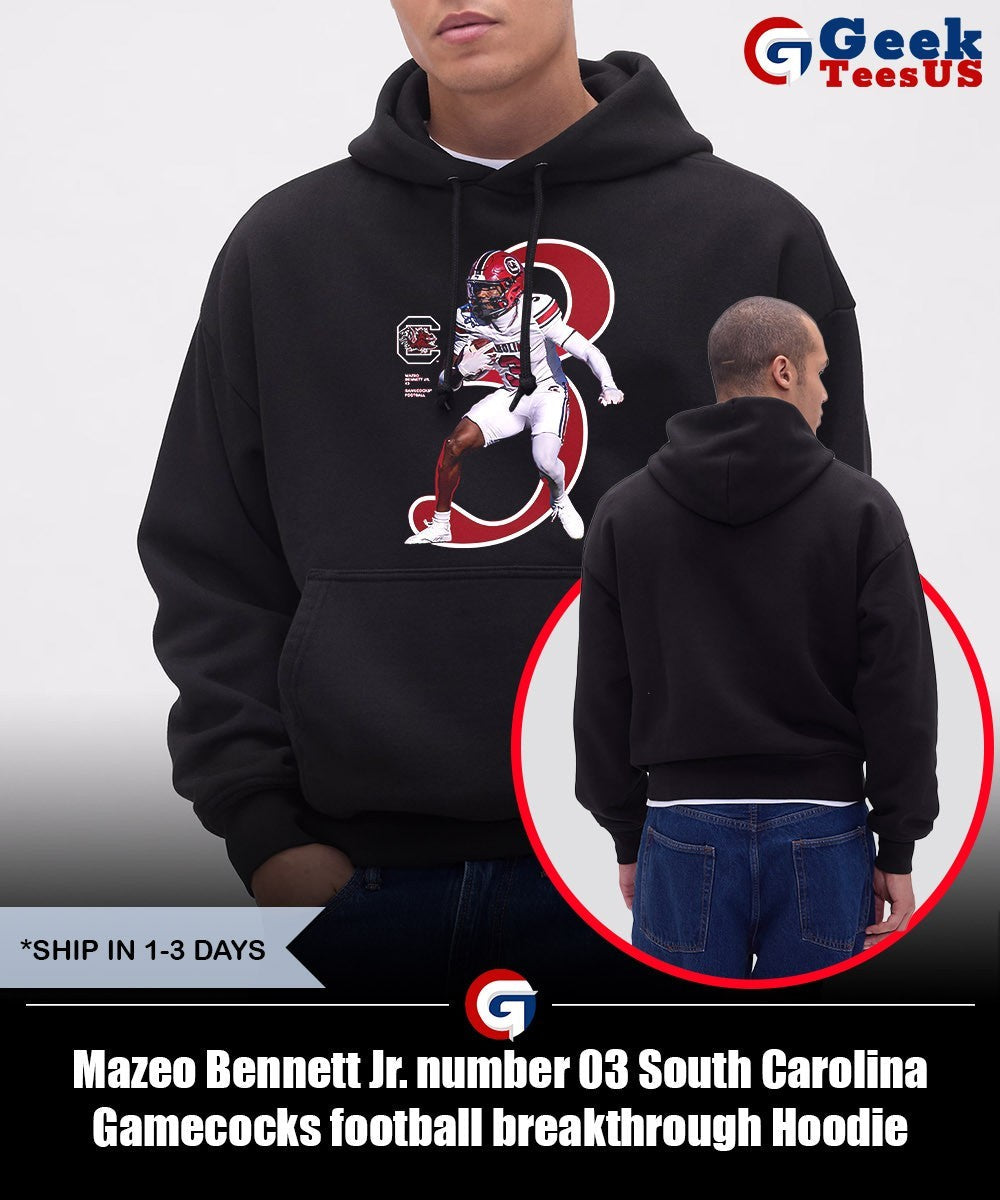 Mazeo Bennett Jr. number 03 South Carolina Gamecocks football breakthrough shirt