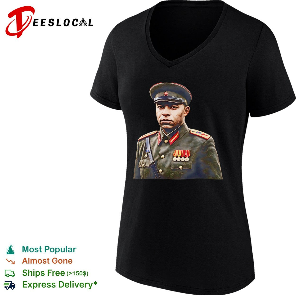 Mbappe General in Soviet Military Uniform Communist Leader shirt