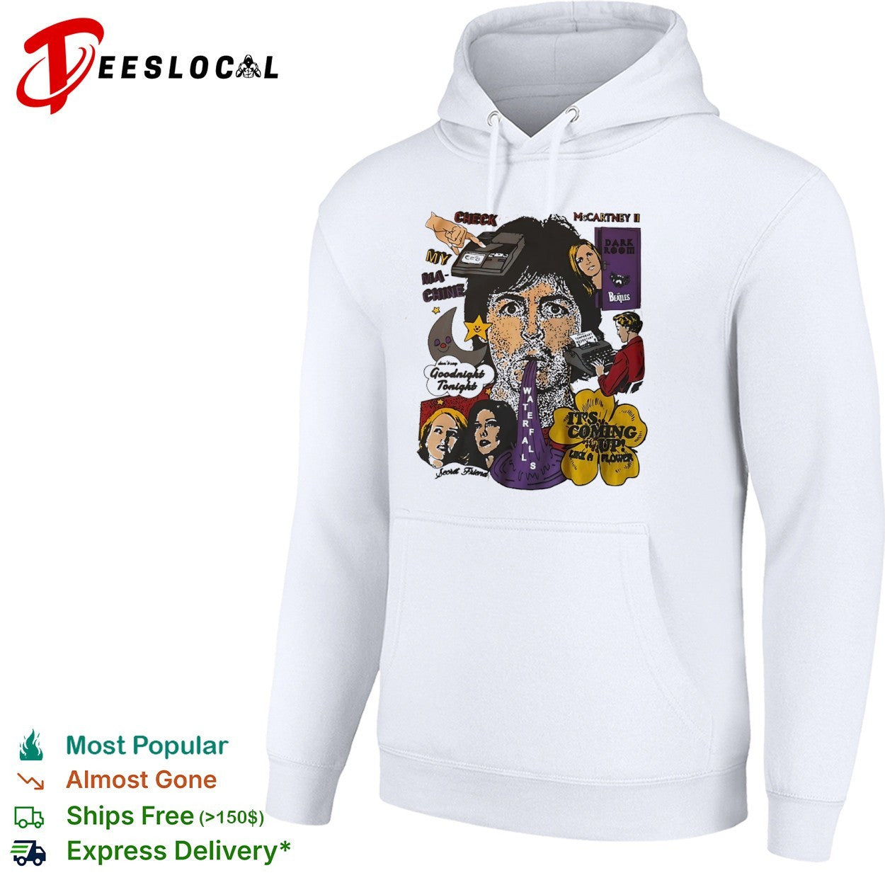 McCartney II with Waterfalls and Temporary Secretary shirt