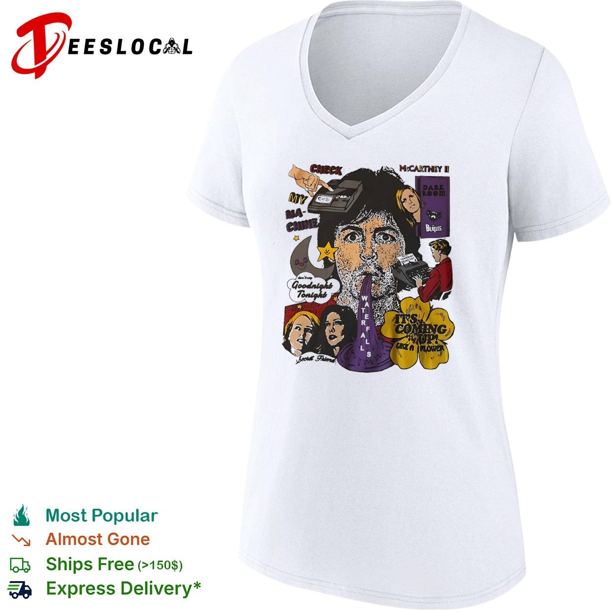 McCartney II with Waterfalls and Temporary Secretary shirt