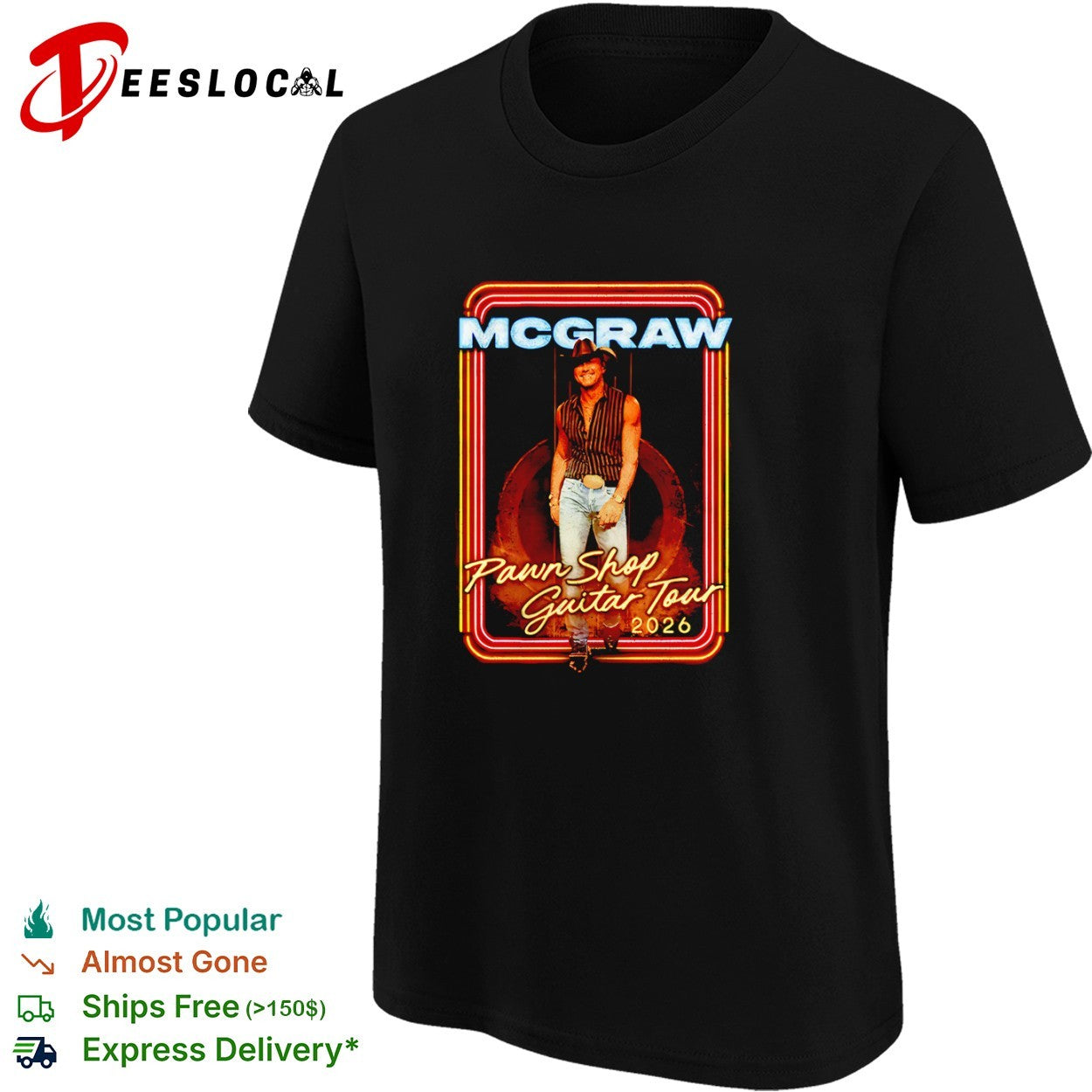 McGraw Pawn Shop Guitar Tour 2026 Country Music shirt
