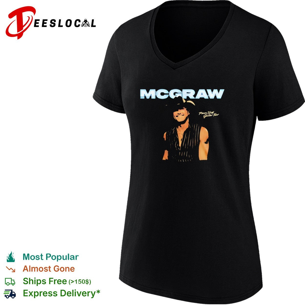 McGraw Pawn Shop Guitar Tour Country Music shirt