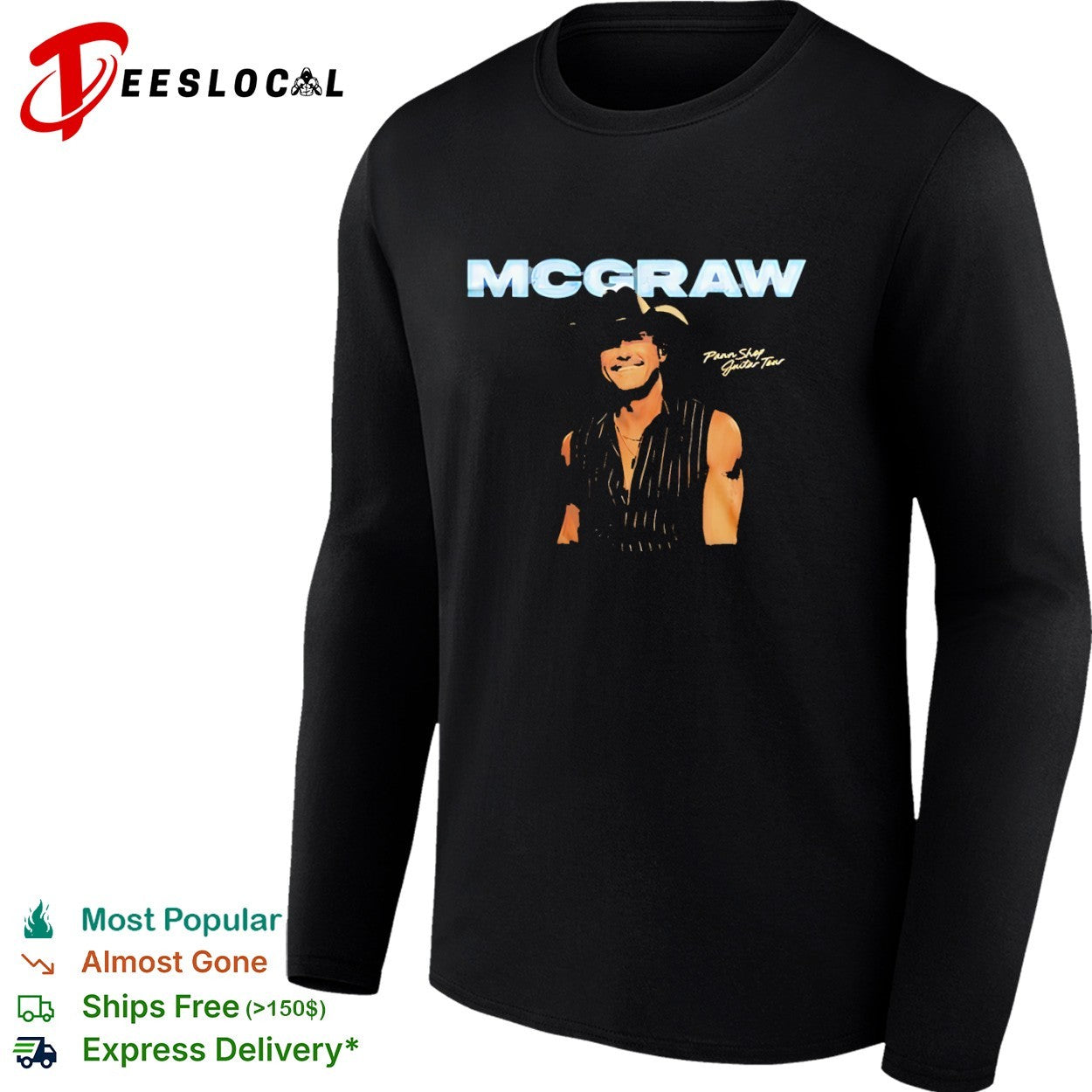 McGraw Pawn Shop Guitar Tour Country Music shirt