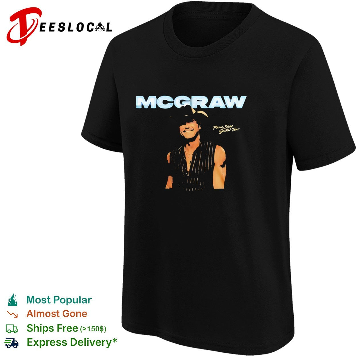 McGraw Pawn Shop Guitar Tour Country Music shirt