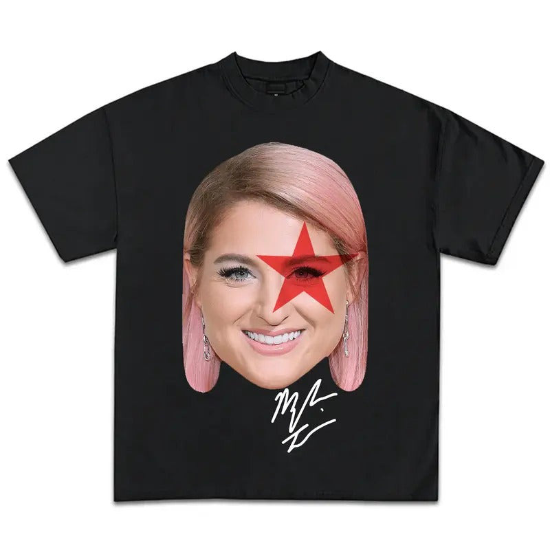 Meghan Trainor Big Head T-Shirt Concert Merch for Men Women Streetwear Hoodie Sweatshirt | HappyPodTees.com