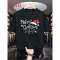 Men'S Christmas T-Shirt - Holiday Party Shirt with Merry Christmas Text - Lightweight Breathable Fabric for Christmas Events, Office, Home - Easy-care Casual Tee For Men, Christmas Shirts, Seasonal Clothing, Festive Design, Comfortable Fit