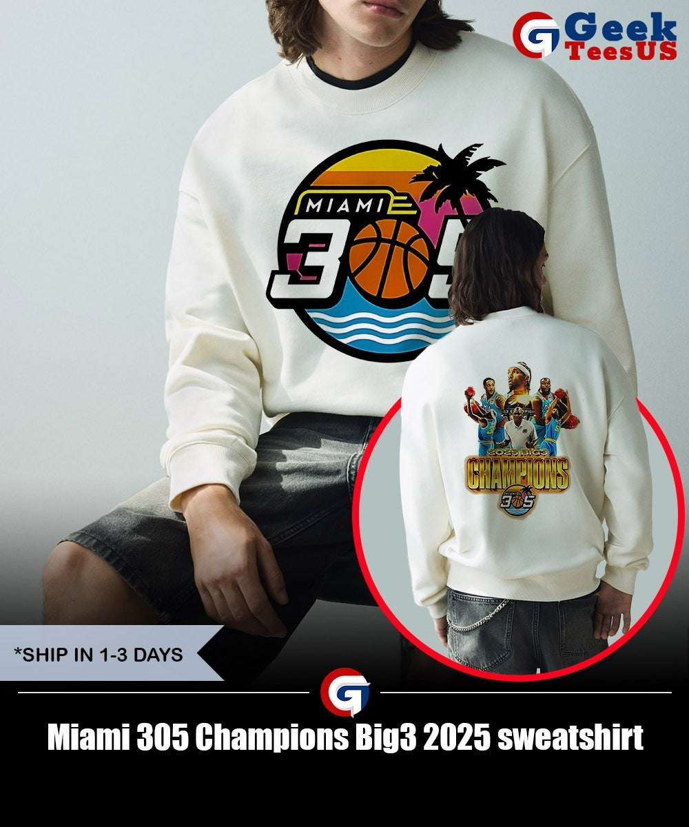 Miami 305 Champions Big3 2025 shirt