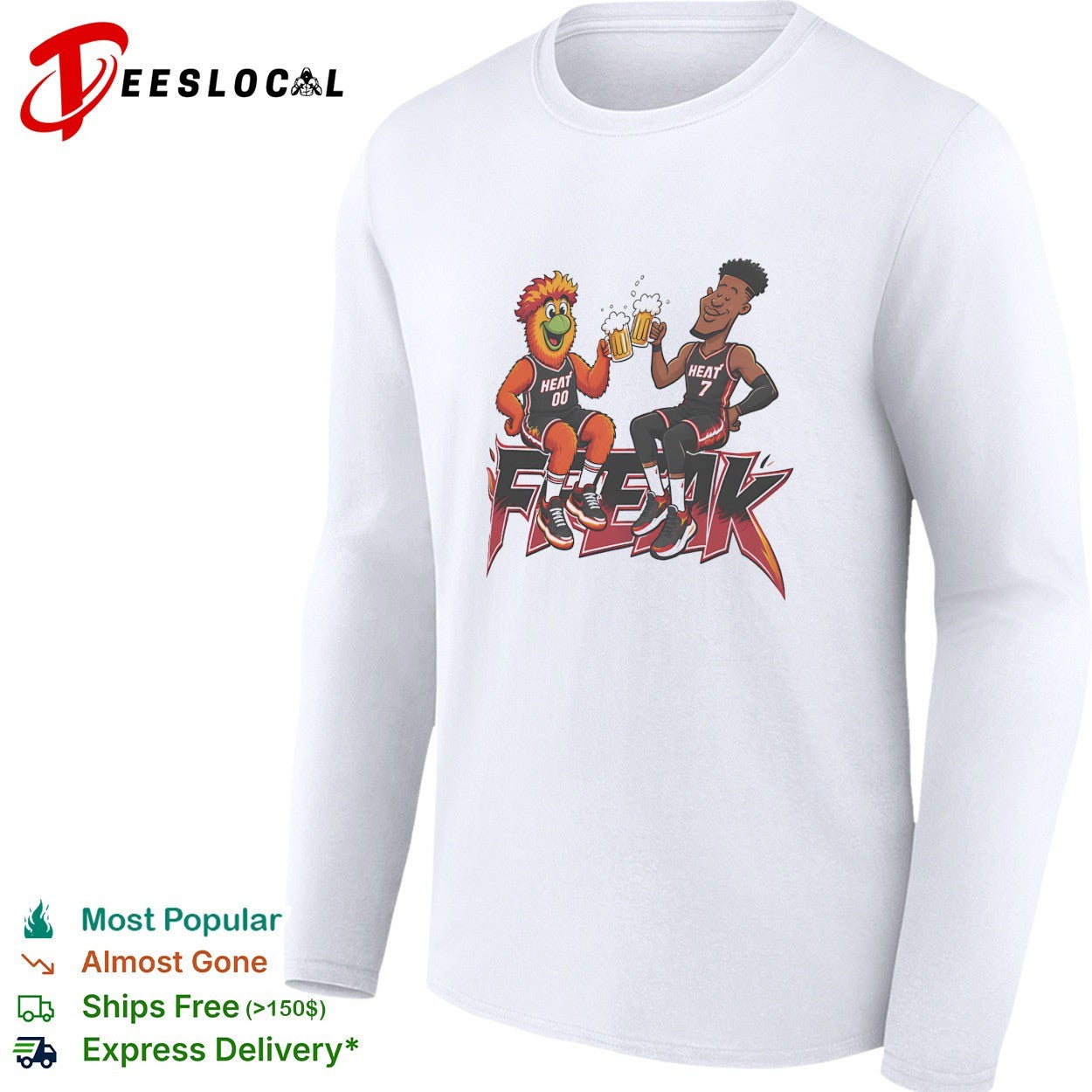 Miami Heat mascot and player number 7 beer freak shirt