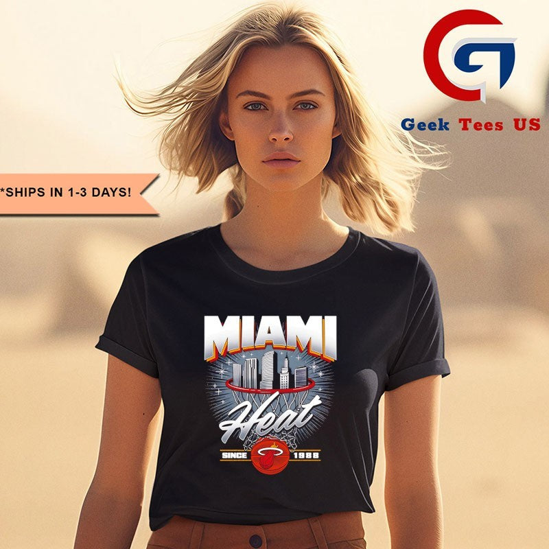 Miami Heat since 1988 NBA Skyline City shirt