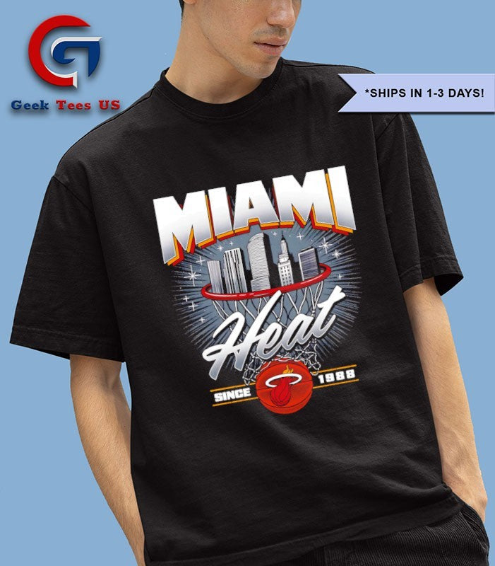 Miami Heat since 1988 NBA Skyline City shirt