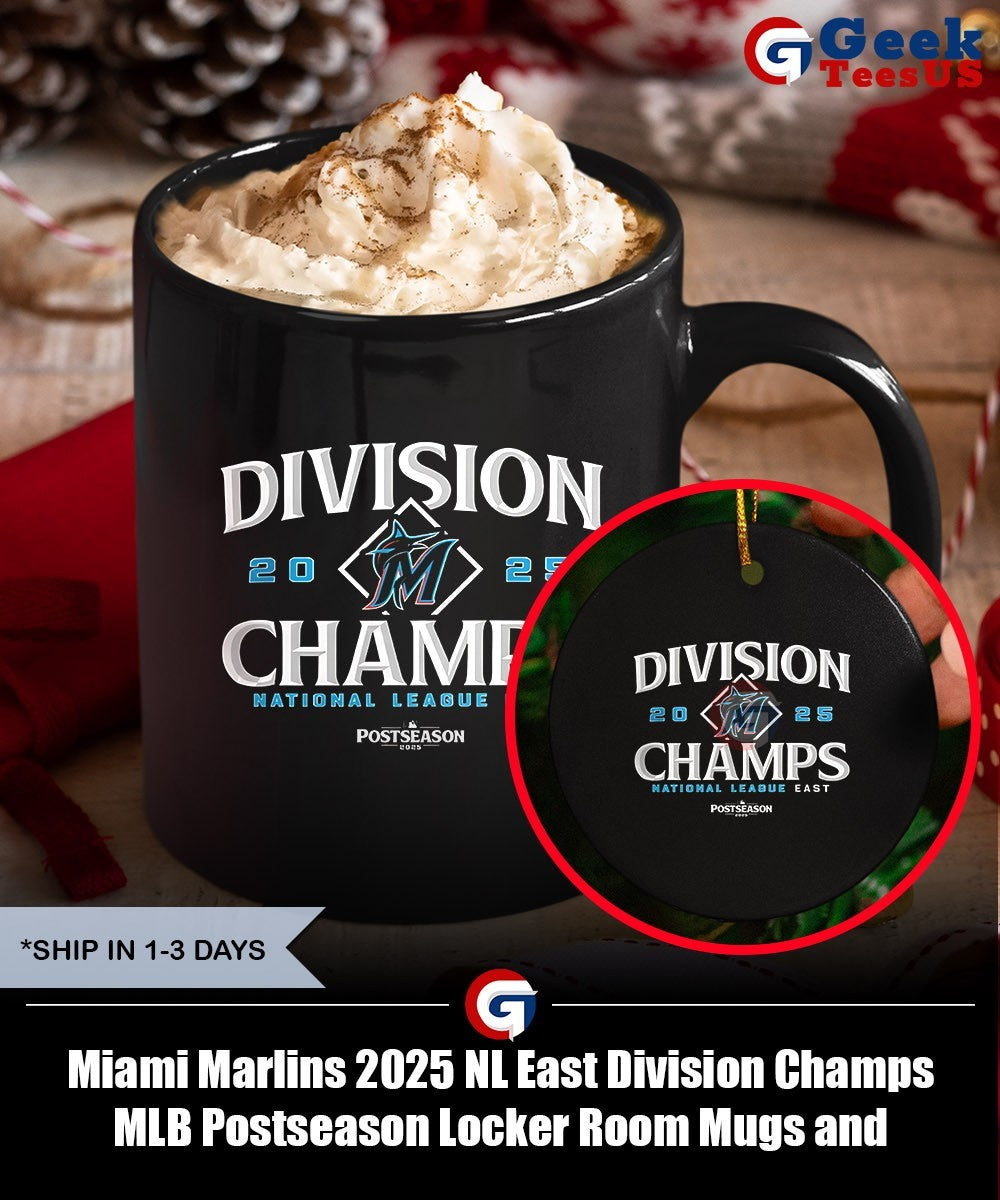 Miami Marlins 2025 NL East Division Champs MLB Postseason Locker Room shirt