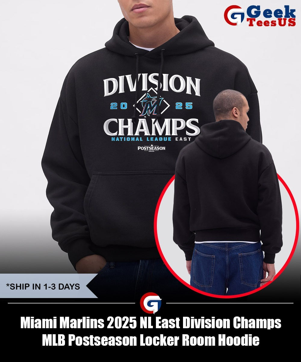 Miami Marlins 2025 NL East Division Champs MLB Postseason Locker Room shirt