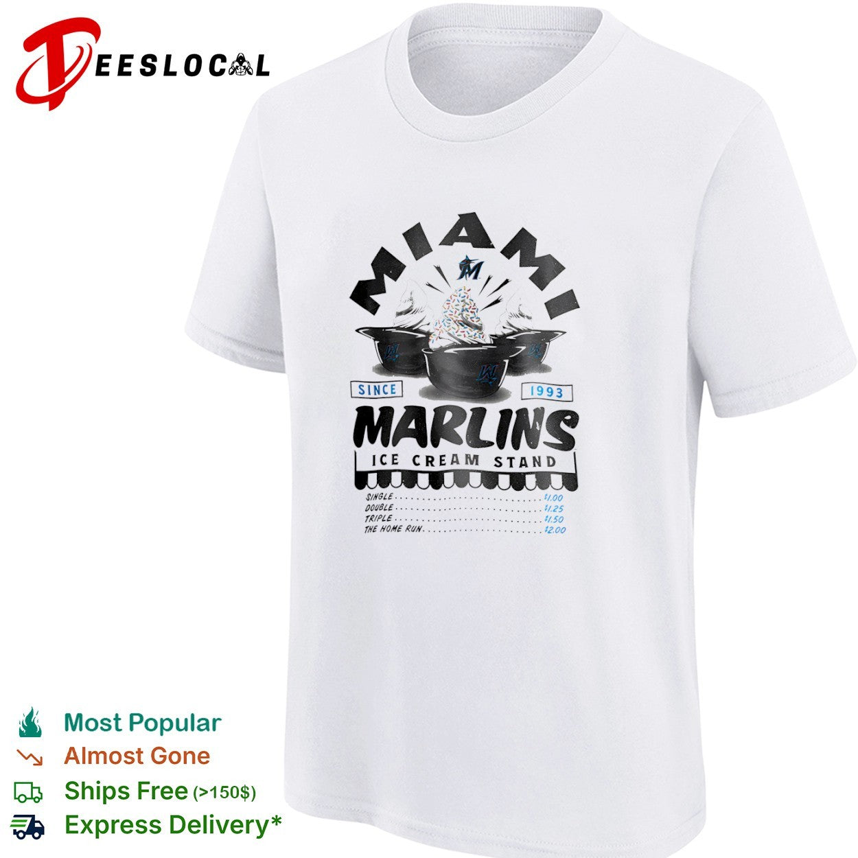 Miami Marlins Since 1993 Ice Cream Stand shirt
