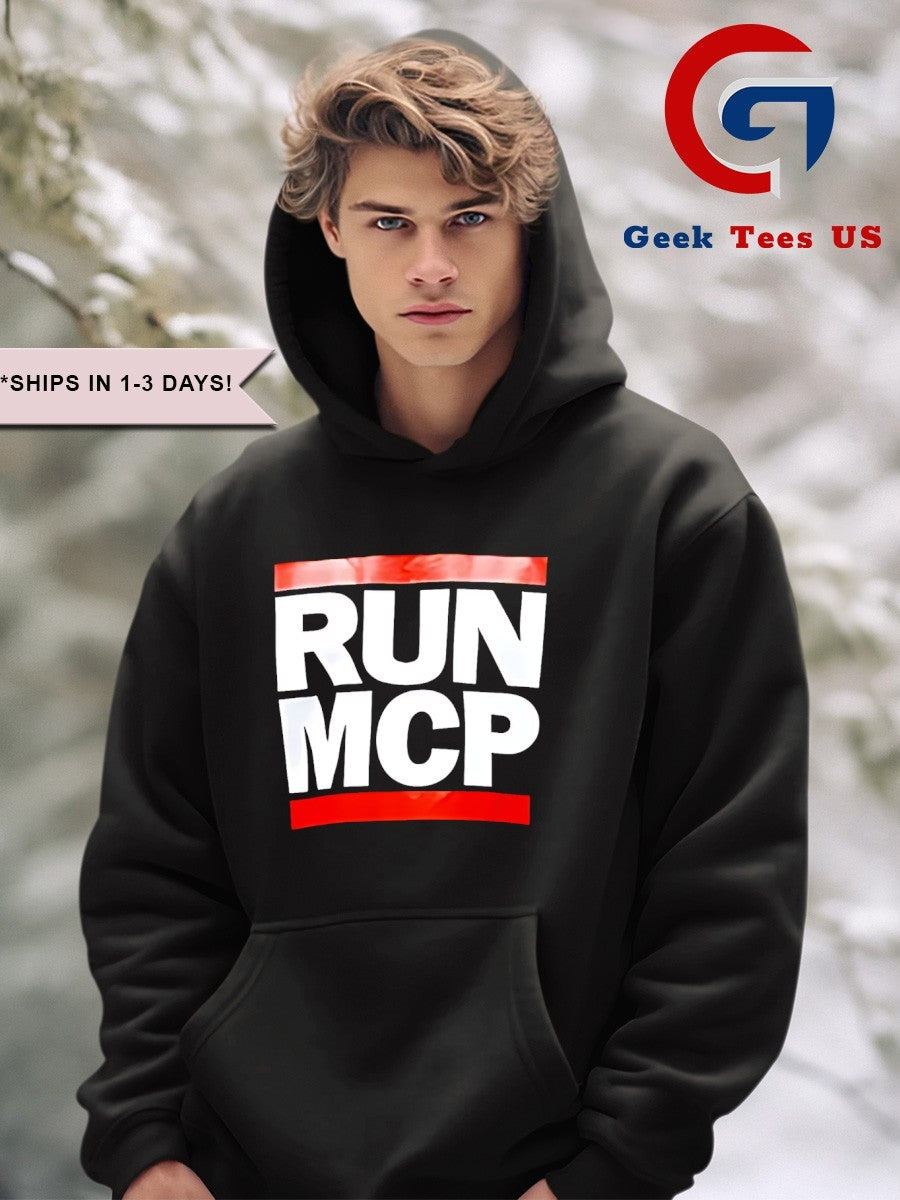 Michael Grinich wearing Run MCP shirt