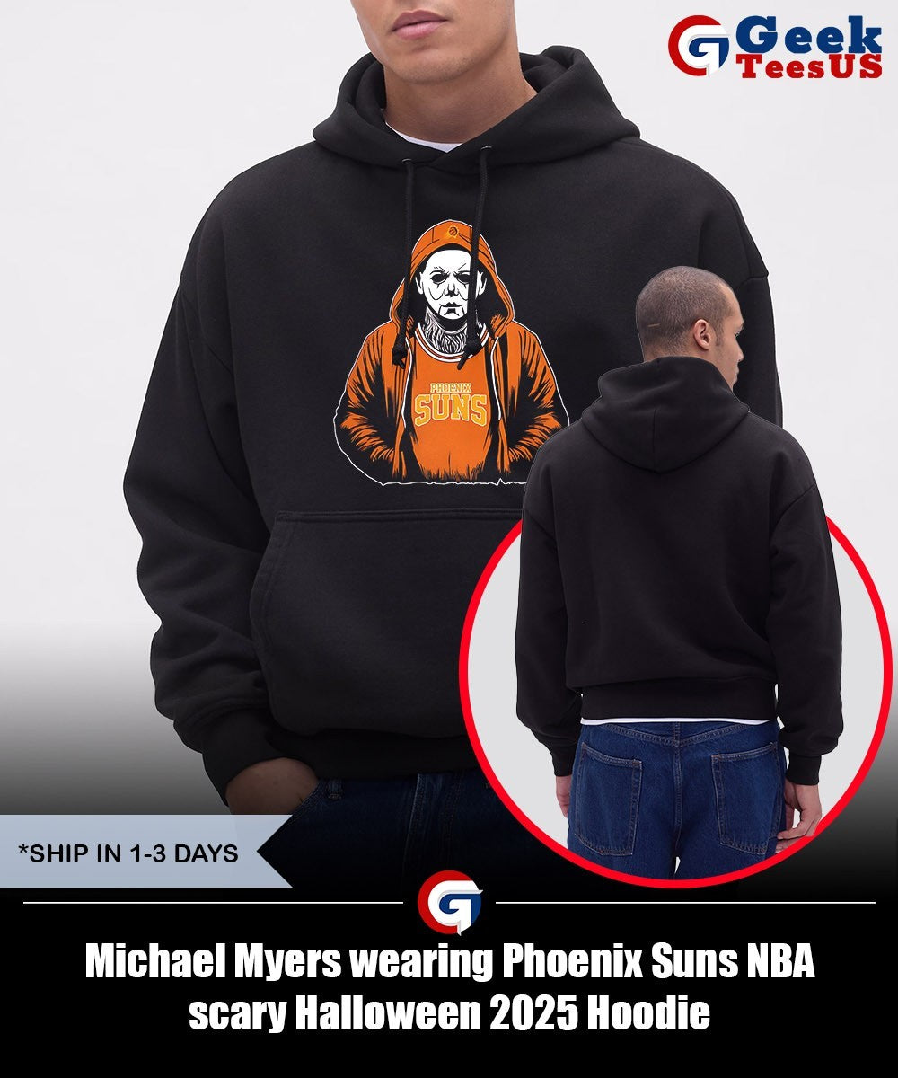 Michael Myers wearing Phoenix Suns NBA scary Halloween 2025 shirt