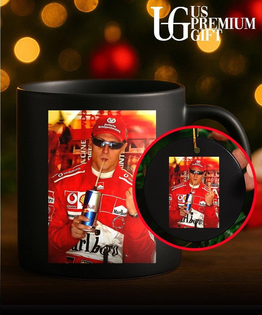 Michael Schumacher F1 racing middle finger shirt