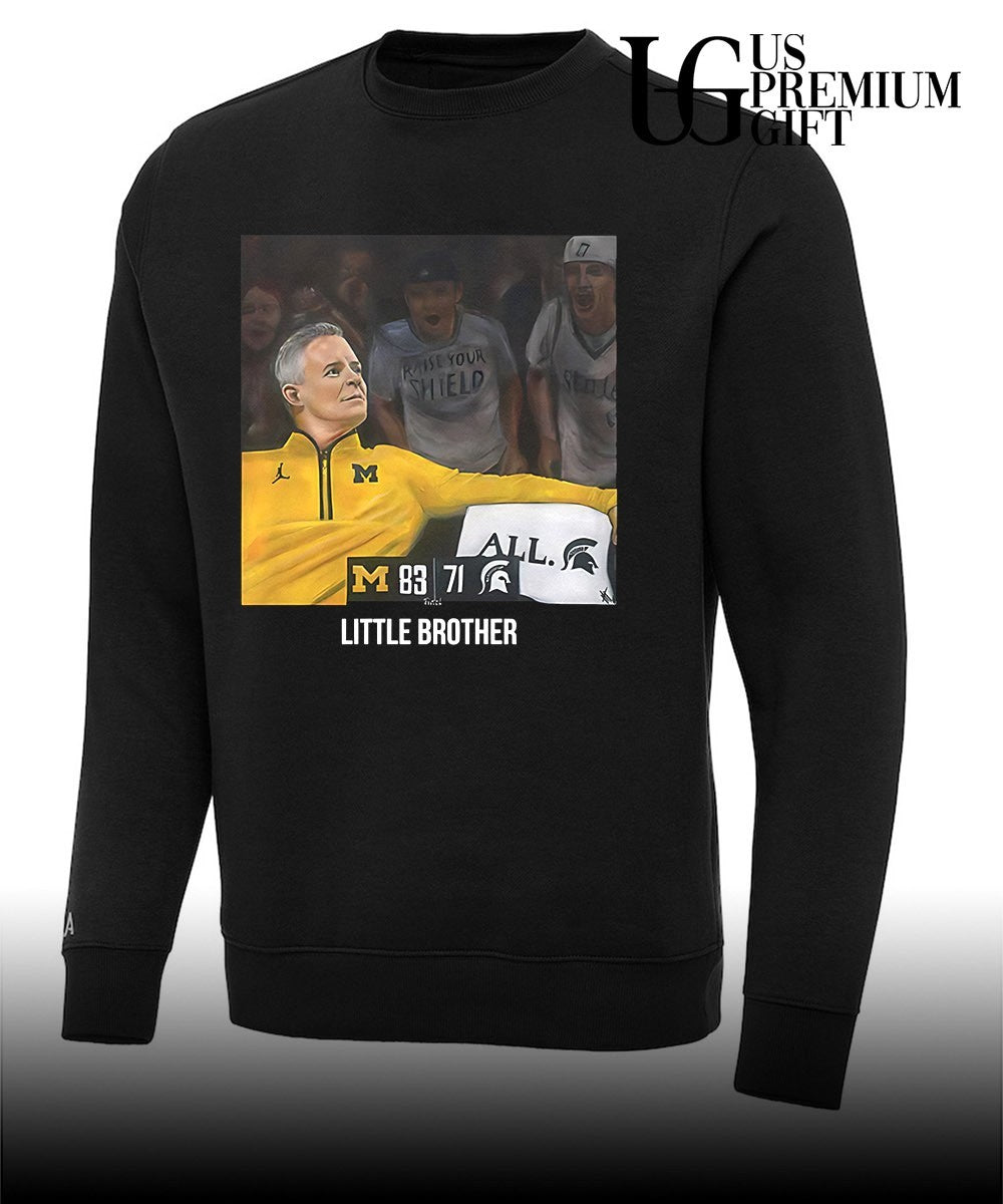 Michigan 83 Michigan State 71 Dusty May Little Brother shirt