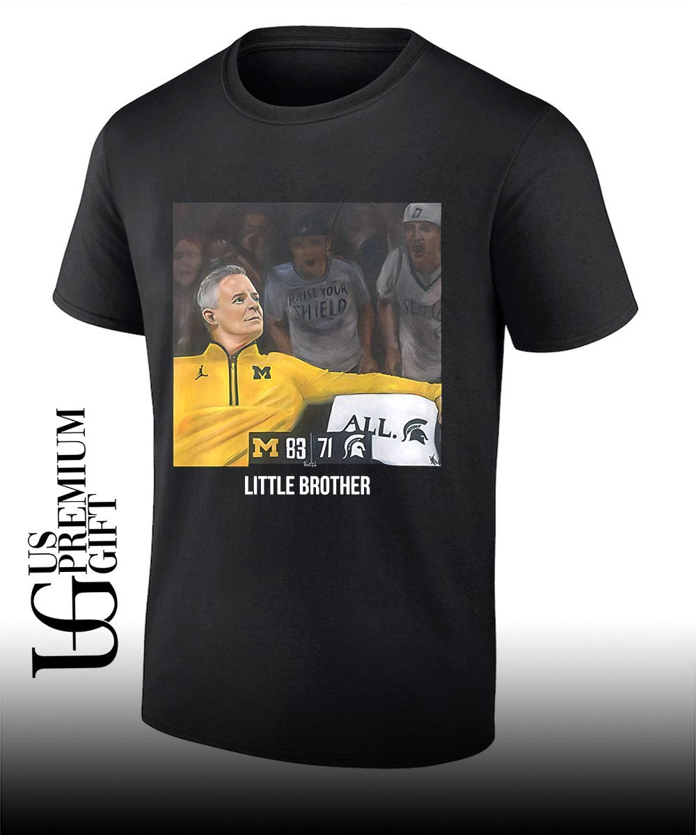 Michigan 83 Michigan State 71 Dusty May Little Brother shirt