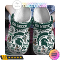 Michigan State Spartans Go Green Go White Crocs Clogs