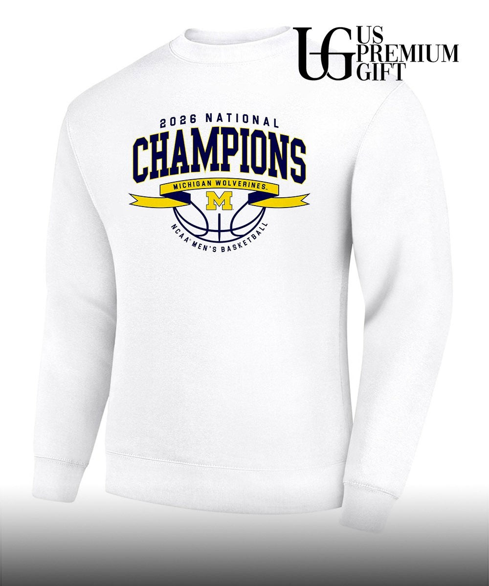 Michigan Wolverines 2026 Basketball National Champions Ribbon Wings shirt