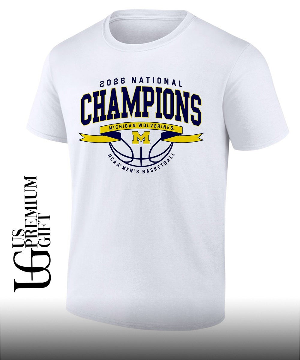 Michigan Wolverines 2026 Basketball National Champions Ribbon Wings shirt