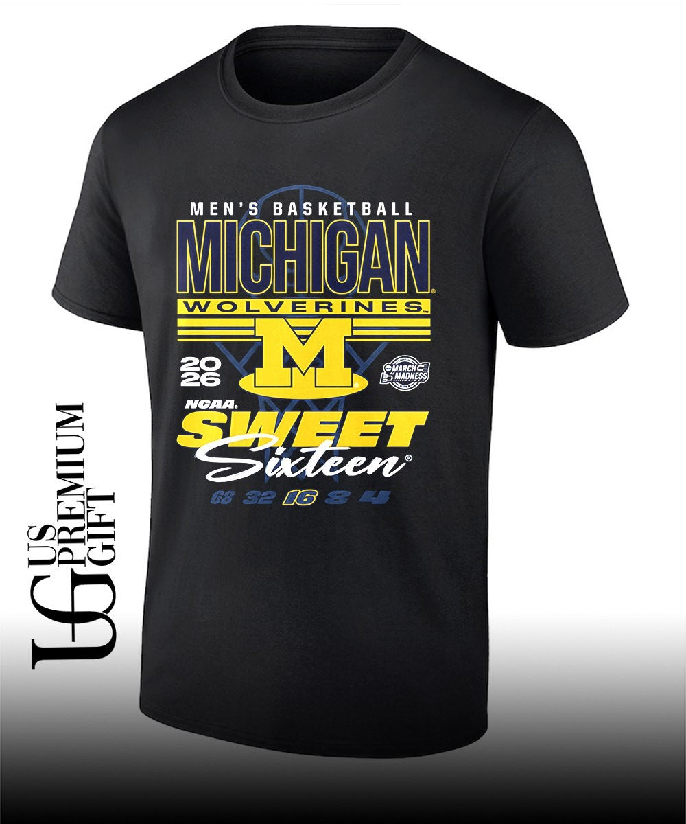 Michigan Wolverines 2026 NCAA March Madness Sweet 16 Bound Net shirt