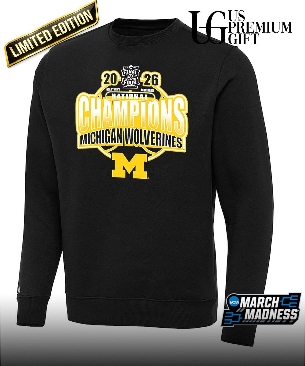 Michigan Wolverines 2026 NCAA Men’s Basketball National Champions Half-Court hero shirt