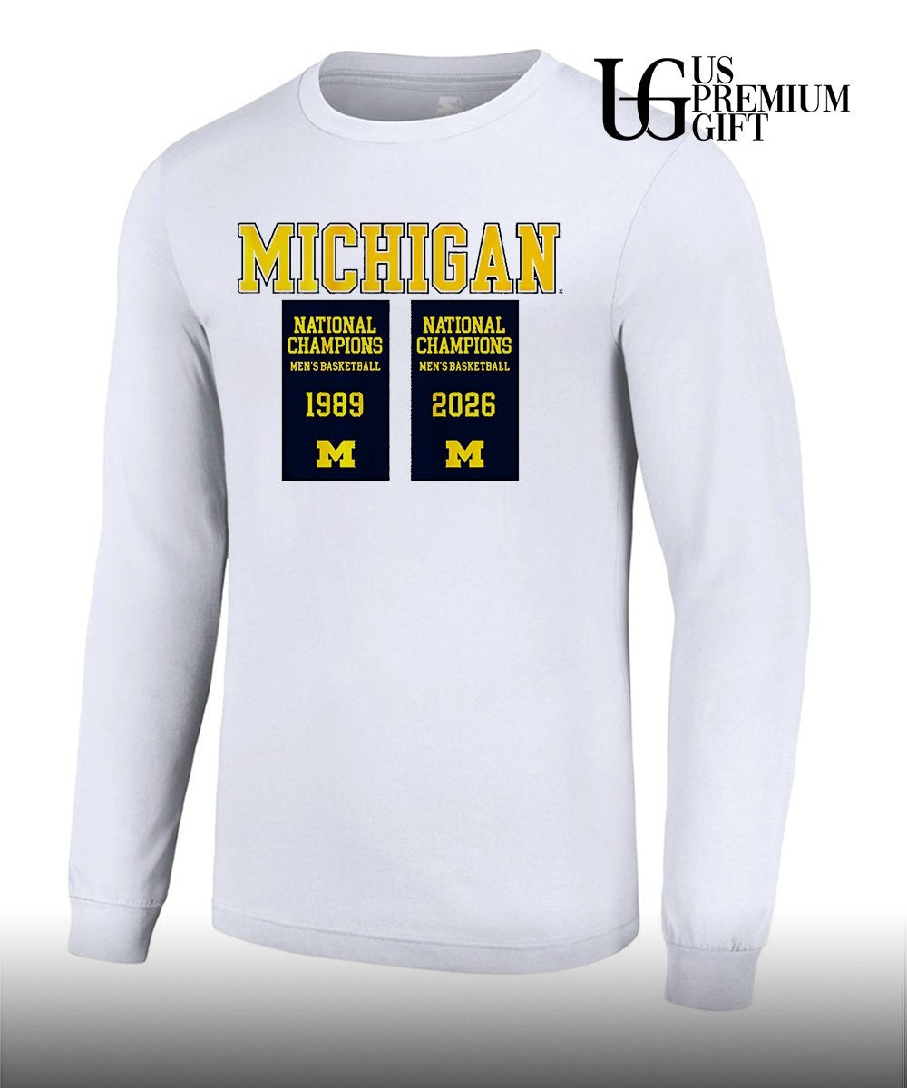 Michigan Wolverines 2026 NCAA Men’s Basketball National Champions banners shirt