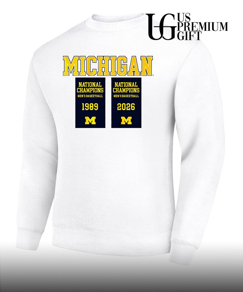 Michigan Wolverines 2026 NCAA Men’s Basketball National Champions banners shirt