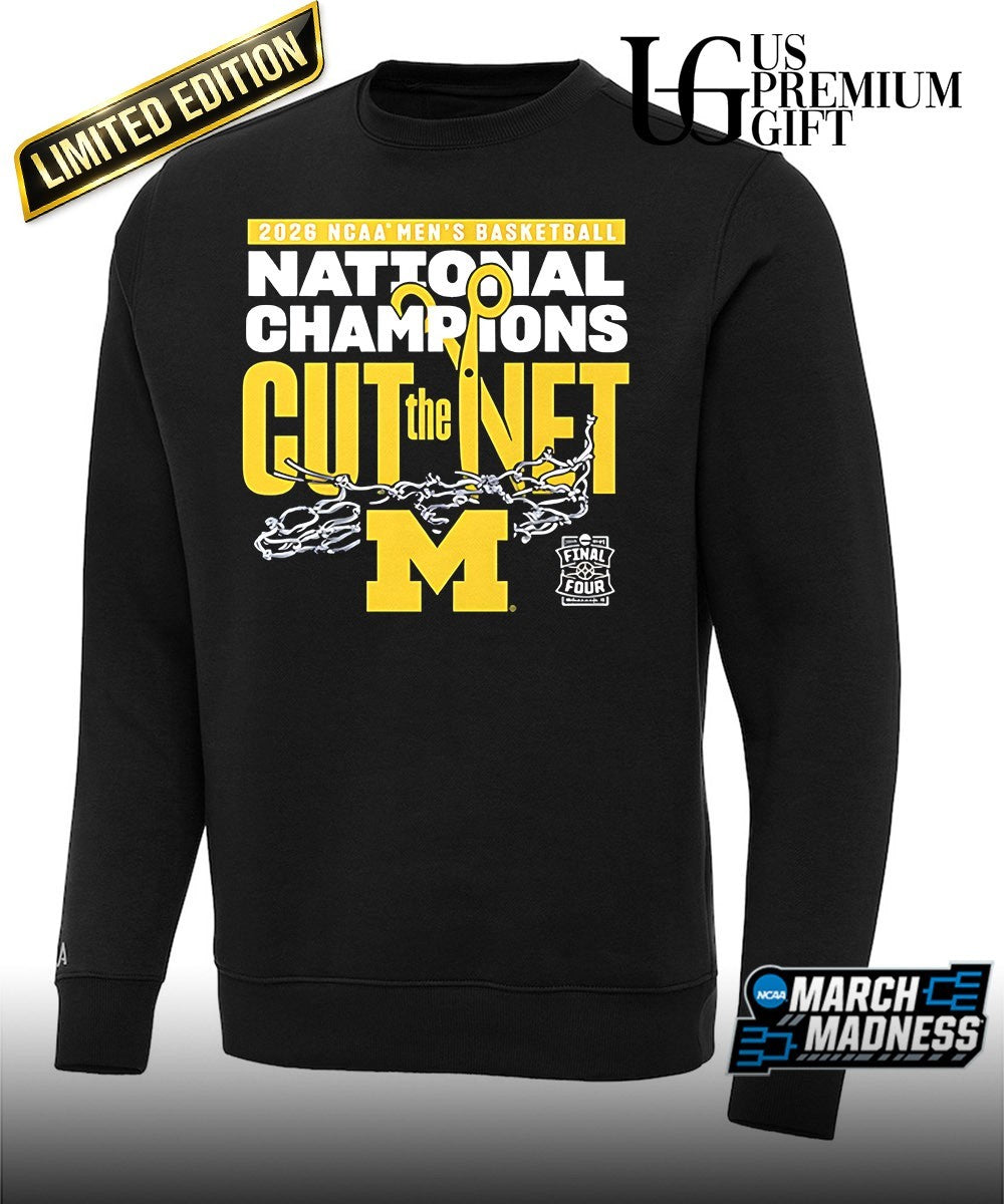 Michigan Wolverines 2026 NCAA Men’s Basketball National Champions cut the net shirt