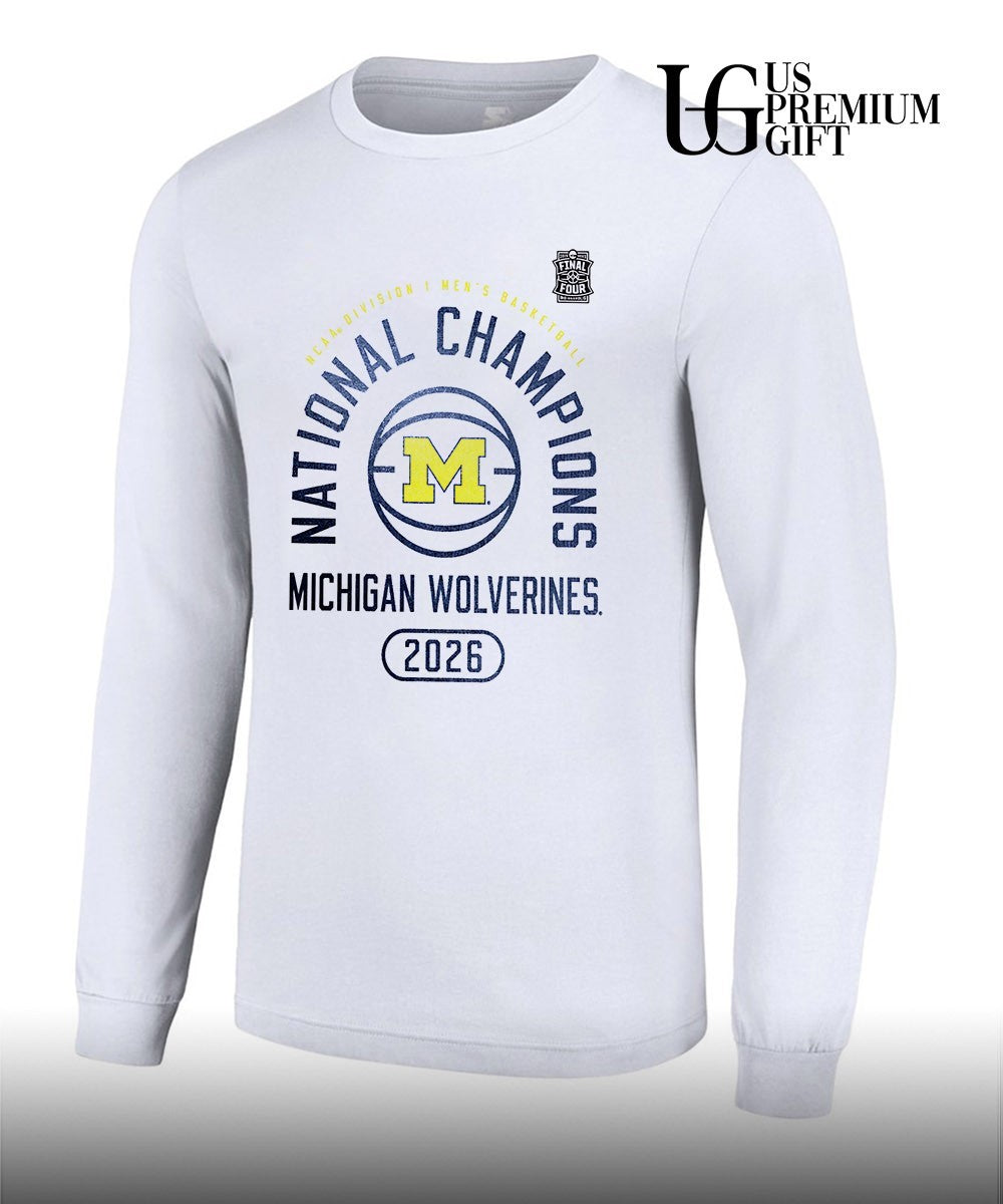 Michigan Wolverines 2026 NCAA Men’s Basketball National Champions fast break shirt