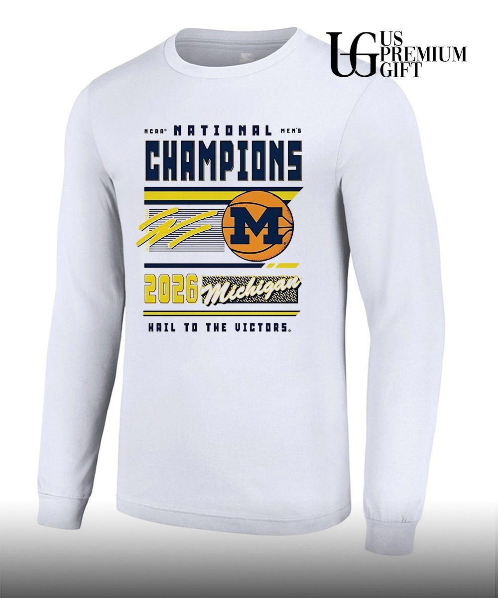 Michigan Wolverines 2026 NCAA Men’s Basketball National Champions hail to the victors shirt