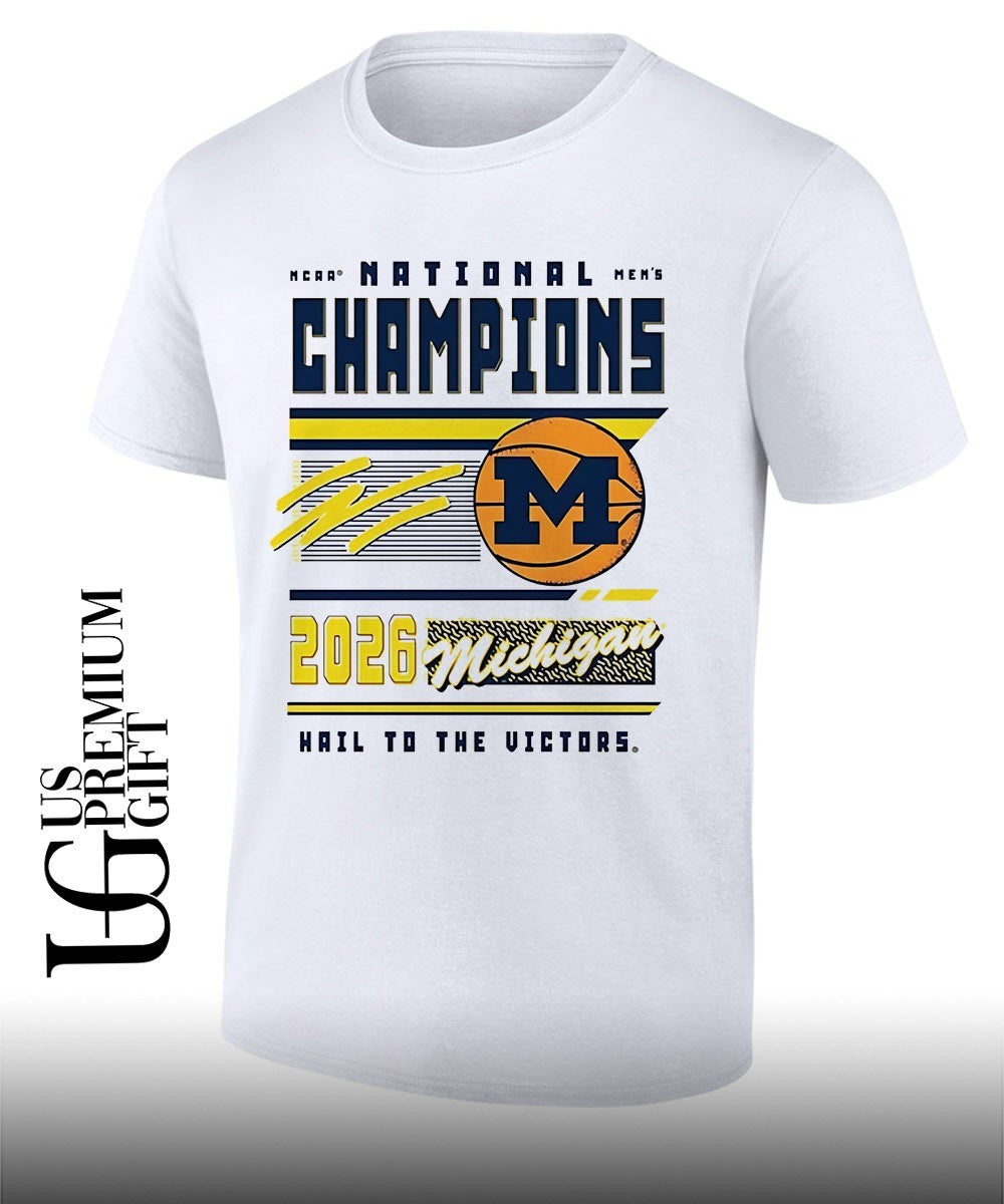 Michigan Wolverines 2026 NCAA Men’s Basketball National Champions hail to the victors shirt
