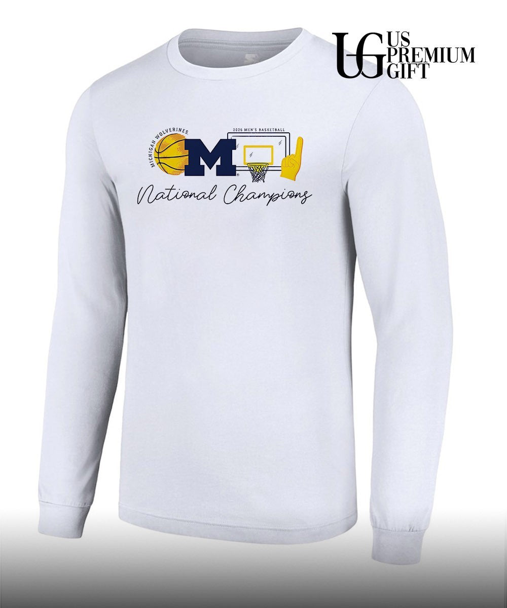 Michigan Wolverines 2026 NCAA Men’s Basketball National Champions sketch element shirt